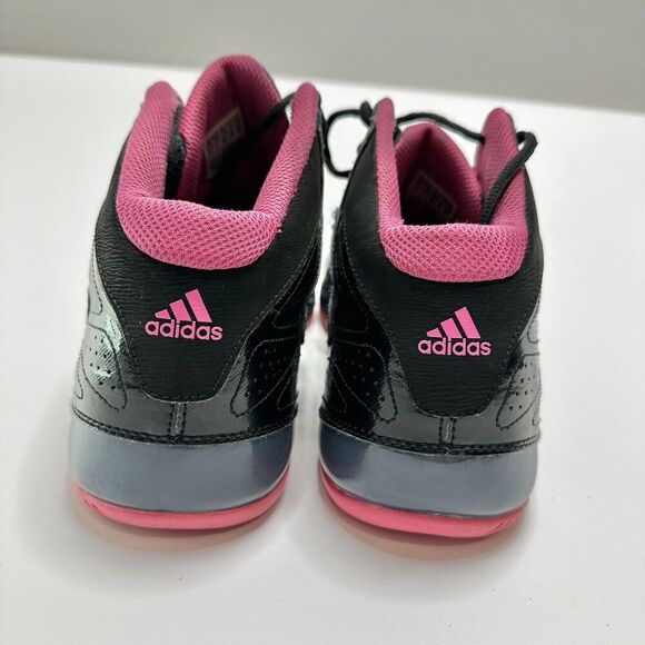 ADIDAS ART Womens Size 8.5 Gray Pink Black Mid Top Athletic Sneakers Shoes - Picture 2 of 14